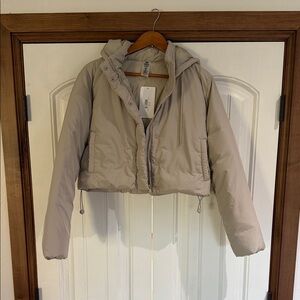 Cropped Puffer Jacket with Hood